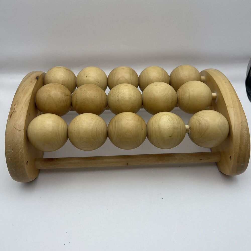 Happy Roller Wooden Foot Massager Body & Feet Reflexology Roller Tool